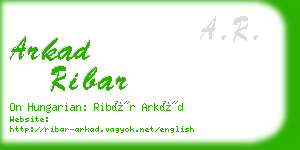arkad ribar business card